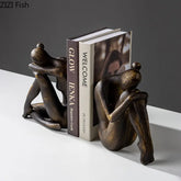 2307BA Abstract Character Girl Statue Decorative Bookends Library Bookcase Bookshelf Bookends Desk Decoration Resin Figures Sculpture